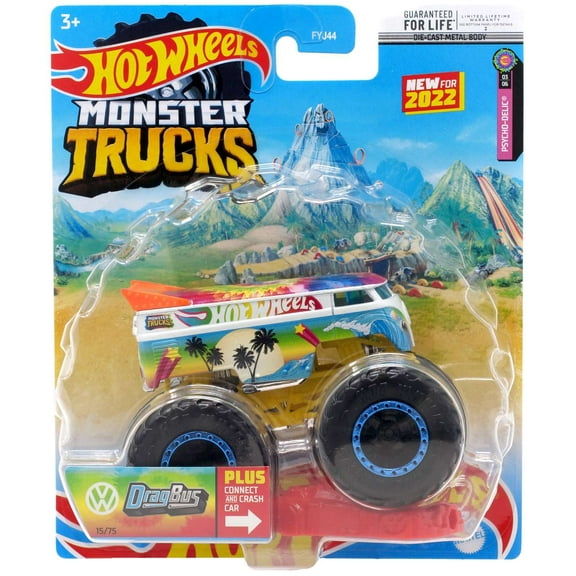 Hot Wheels Psycho-Delic Drag Bus Diecast Car
