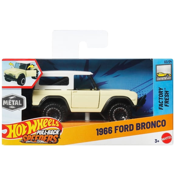 Hot Wheels Pull-Back Speeders 1966 Ford Bronco Diecast Pull-Back Car