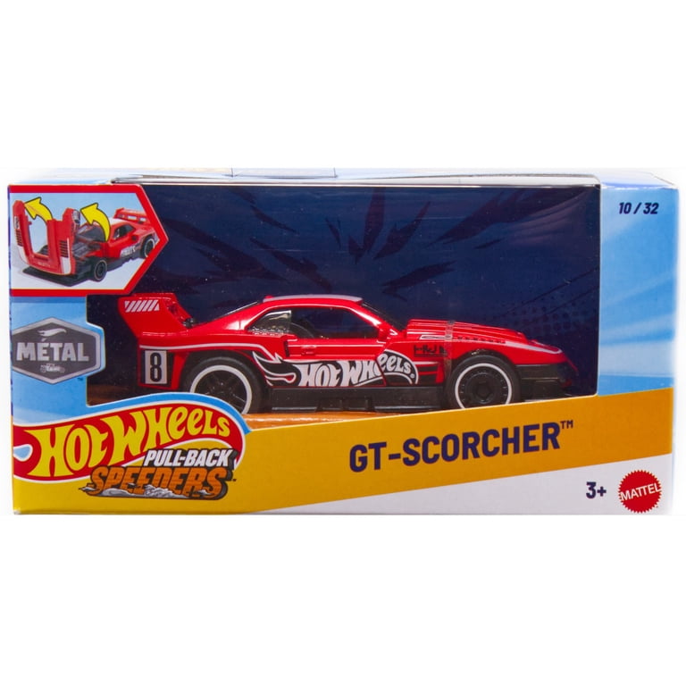 Hot Wheels Pull-Back Speeders GT-Scorcher Diecast Pull-Back Car