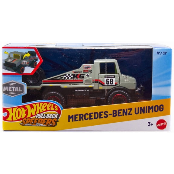 Hot Wheels Pull-Back Speeders Mercedes-Benz Unimog Diecast Pull-Back Car