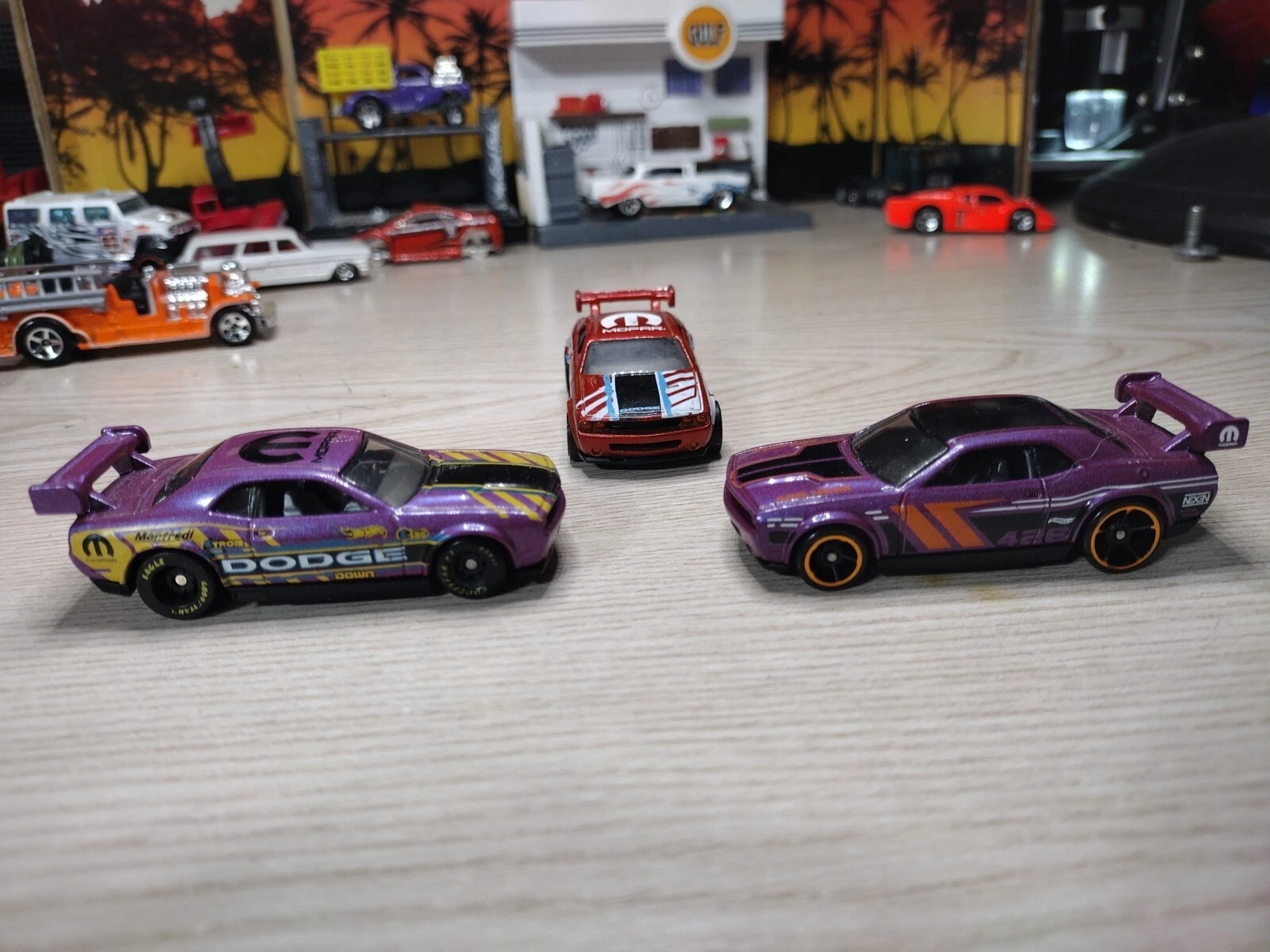 Hot Wheels Purple Dodge Challenger Drift Car 1:64 Scale Diecast Toy Car Mattel