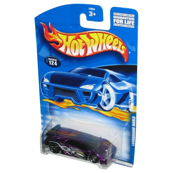 Hot Wheels Purple Lamborghini Diablo (2001) Mattel Collector Toy Car #124