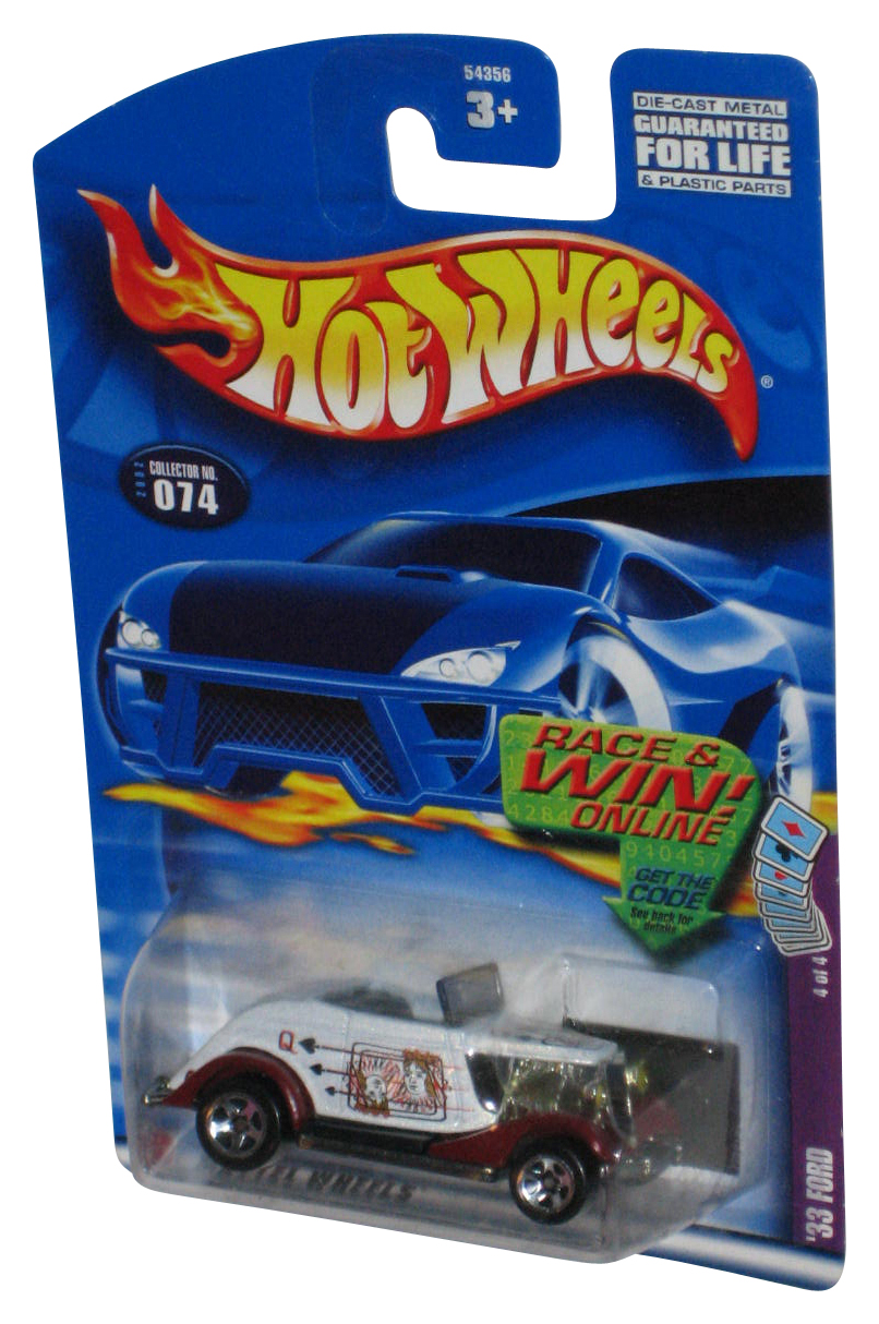 Hot Wheels Queen of Spades (2002) White '33 Ford Toy Car 074
