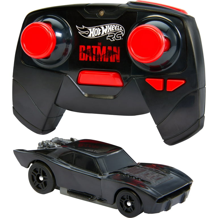 Hot Wheels RC Battery-Powered Batmobile in 1:64 Scale & USB Rechargeable  Controller 