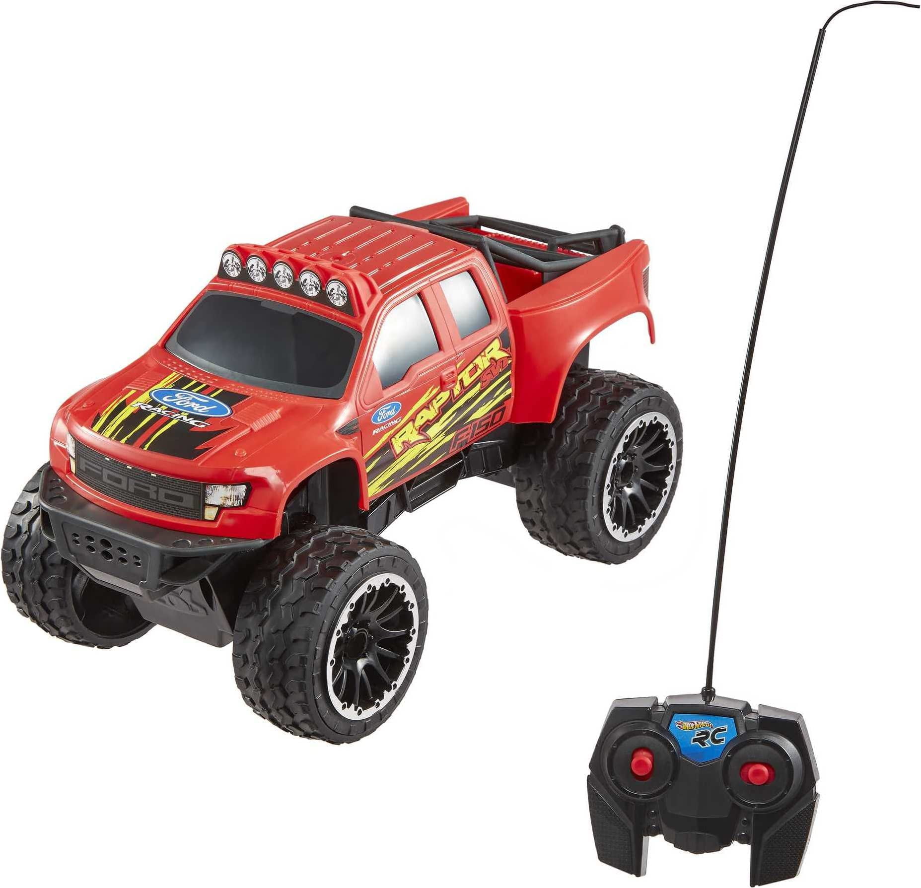 Hot Wheels RC Red Ford F-150, Full-Function Remote-Control Toy