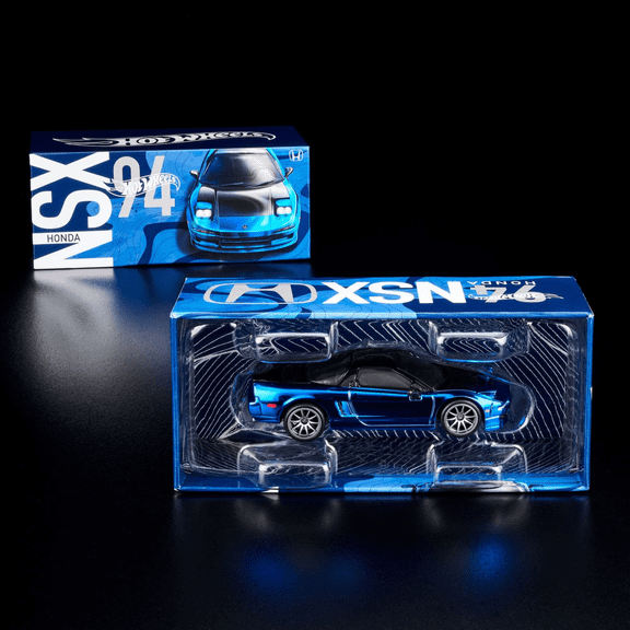 Hot Wheels RLC 1994 NSX with Functional Lights, Spectraflame Otto Blue, 1:64 Scale Die-Cast Car