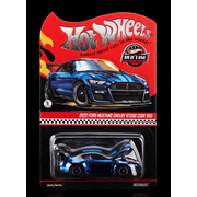 Hot Wheels RLC 2022 Ford Mustang Shelby GT500 Code Red 164 Die-Cast Collectible Car, Spectraflame Indigo Blue, Real Riders Wheels, Opening Hood, Mattel Creations Exclusive, JJY59