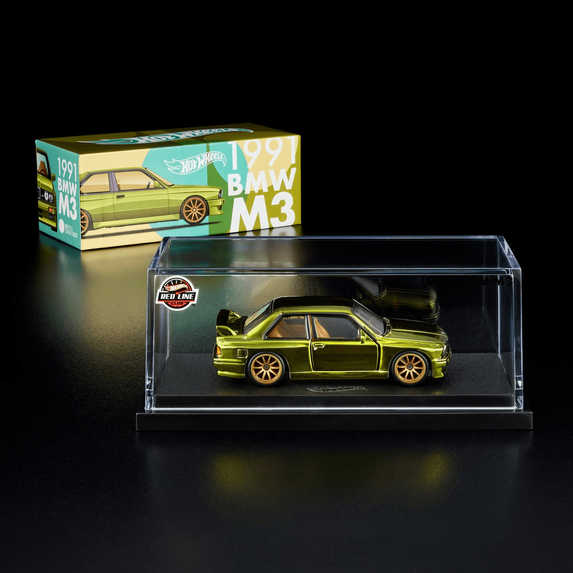 Hot Wheels RLC Exclusive 1991 BMW M3 Spectraflame Olive Die-Cast
