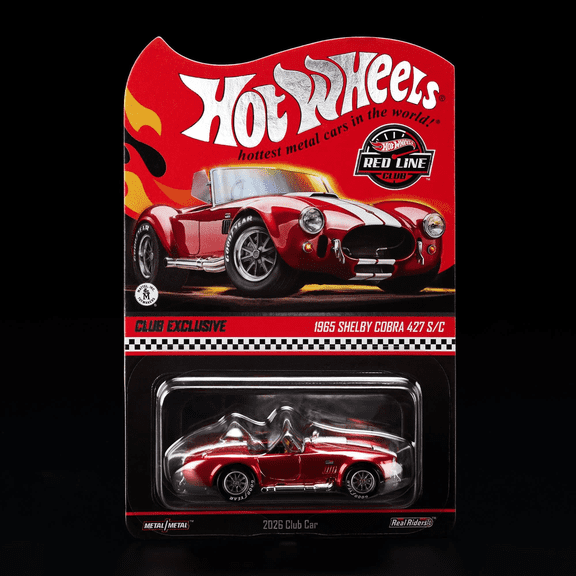 Hot Wheels RLC Exclusive Membership Car 1965 Shelby Cobra 427 S/C - Collector Edition with Button & Patch