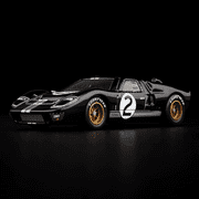 Hot Wheels RLC Ford GT40 Mk II   164 Premium Die-Cast Car, Spectraflame True Black, Opening Rear Cowl, Real Riders Wheels, Collector Edition in Acrylic Case