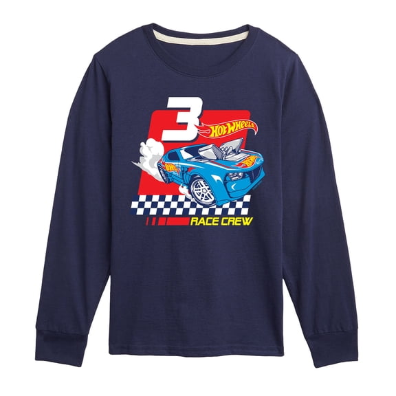 Hot Wheels - Race Crew 3 Yrs - Toddler And Youth Long Sleeve Graphic T-Shirt