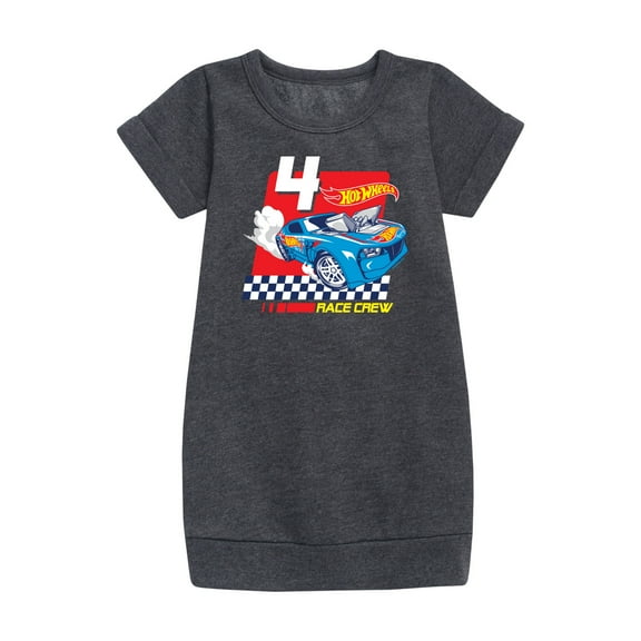 Hot Wheels - Race Crew 4 Yrs - Toddler And Youth Girls Fleece Dress
