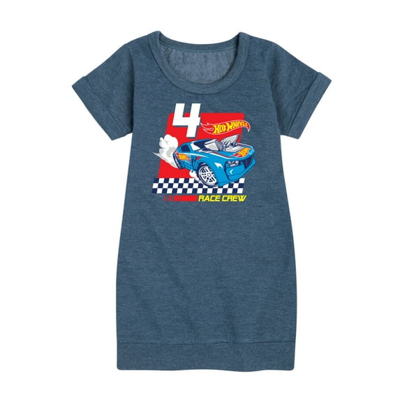 Hot Wheels - Race Crew 4 Yrs - Toddler And Youth Girls Fleece Dress