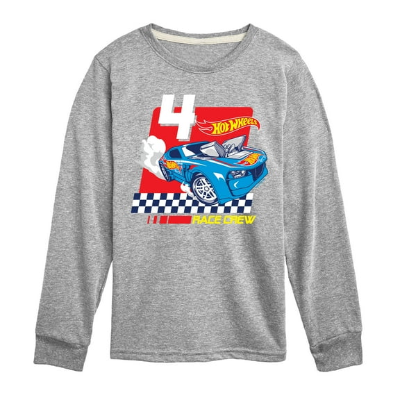 Hot Wheels - Race Crew 4 Yrs - Toddler And Youth Long Sleeve Graphic T-Shirt