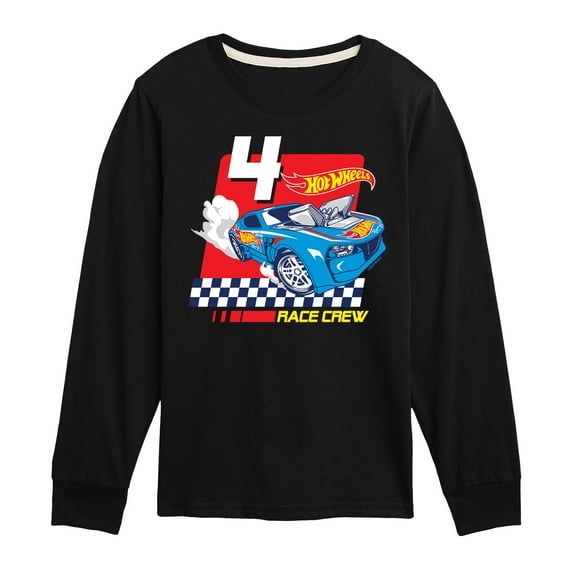 Hot Wheels - Race Crew 4 Yrs - Toddler And Youth Long Sleeve Graphic T-Shirt