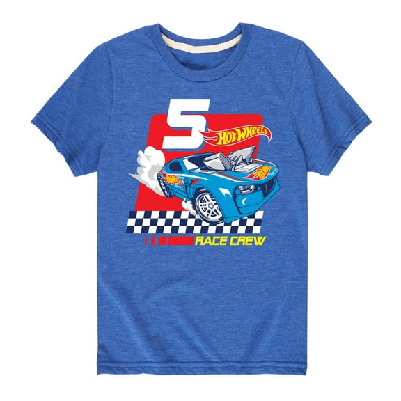 Hot Wheels - Race Crew 5 Years - Birthday - Toddler and Youth Short Sleeve Graphic T-Shirt