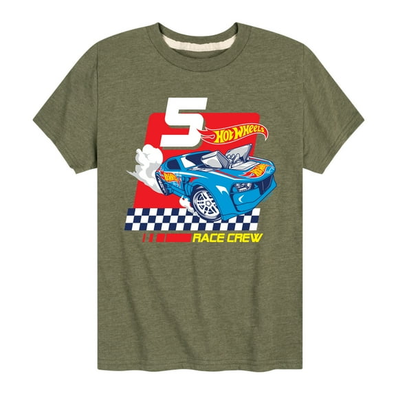Hot Wheels - Race Crew 5 Years - Birthday - Toddler and Youth Short Sleeve Graphic T-Shirt