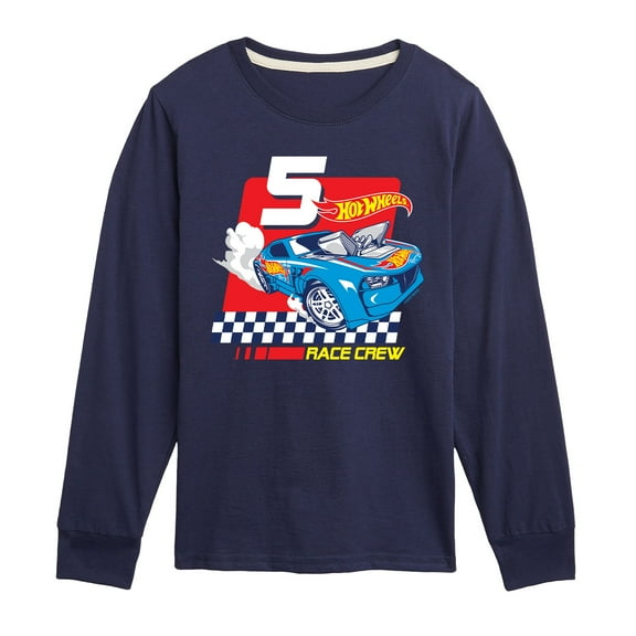 Hot Wheels - Race Crew 5 Yrs - Toddler And Youth Long Sleeve Graphic T-Shirt