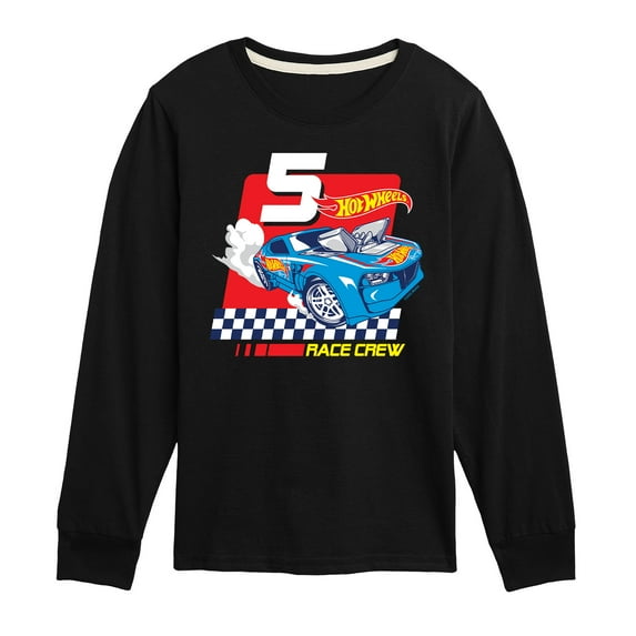 Hot Wheels - Race Crew 5 Yrs - Toddler And Youth Long Sleeve Graphic T-Shirt