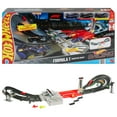 thumbnail image 1 of Hot Wheels Race Formula 1 Grand Prix Circuit Track Set with 3 1:64 Scale Die-Cast Toy Cars, 1 of 6