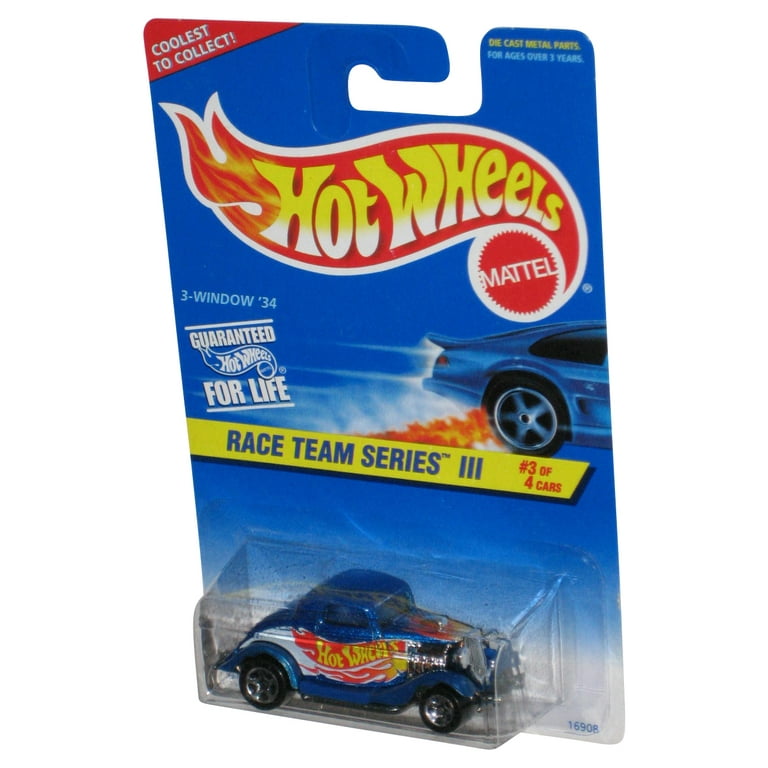 Hot Wheels Race Team Series III 3台セット Hot Wheels Race Team Series III 3/4 (1996) Blue 3-Window '34 Toy