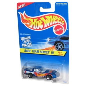 Hot Wheels Race Team Series III 4/4 (1996) Blue '80s Corvette Toy Car #536