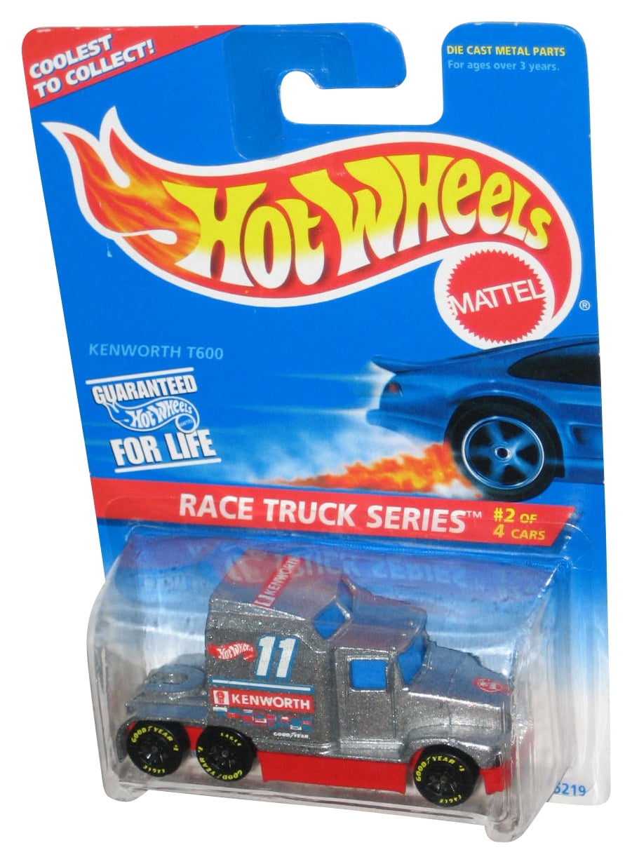 Hot Wheels Race Truck Series 2/4 Red & Silver Kenworth T600 Toy