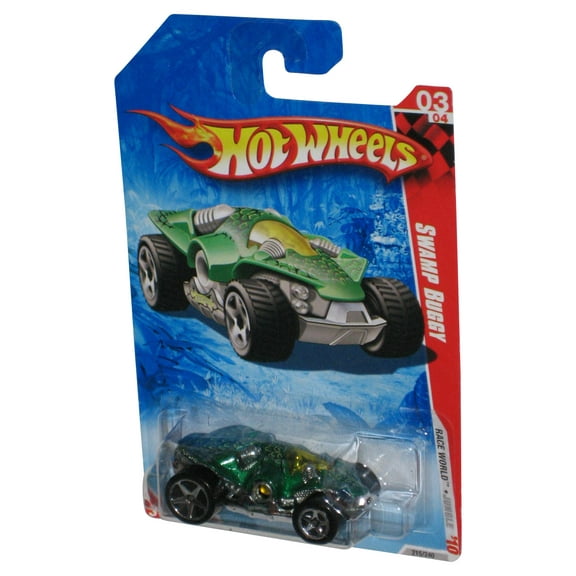 Hot Wheels Race World Jungle '10 3/4 Green Swamp Buggy Toy Car 215/240