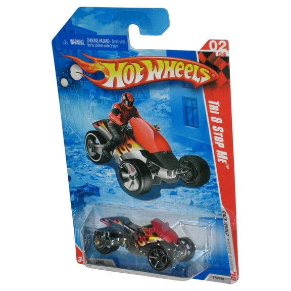 Hot Wheels Race World Movie Stunts '10 2/4 Red Tri & Stop Me Red Toy 174/240