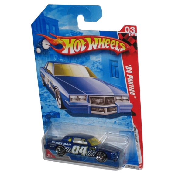 Hot Wheels Race World Movie Stunts '10 3/4 Blue '84 Pontiac Car 175/240
