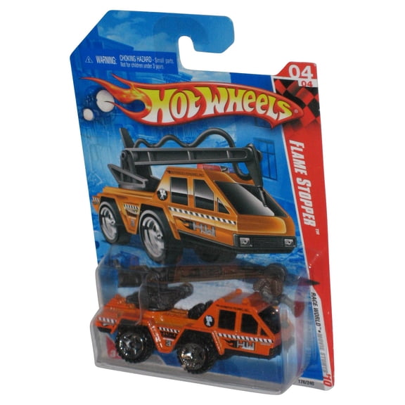 Hot Wheels Race World Movie Stunts '10 4/4 Orange Flame Stopper Toy 176/240