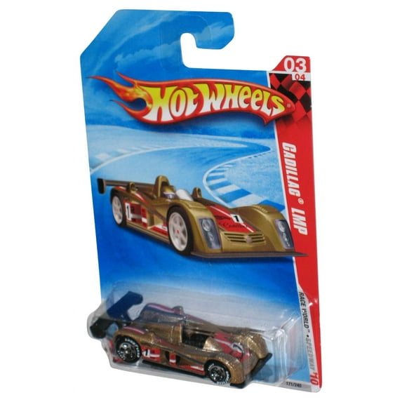 Hot Wheels Race World Speedway '10 Gold Cadillac LMP Toy Car 171/240