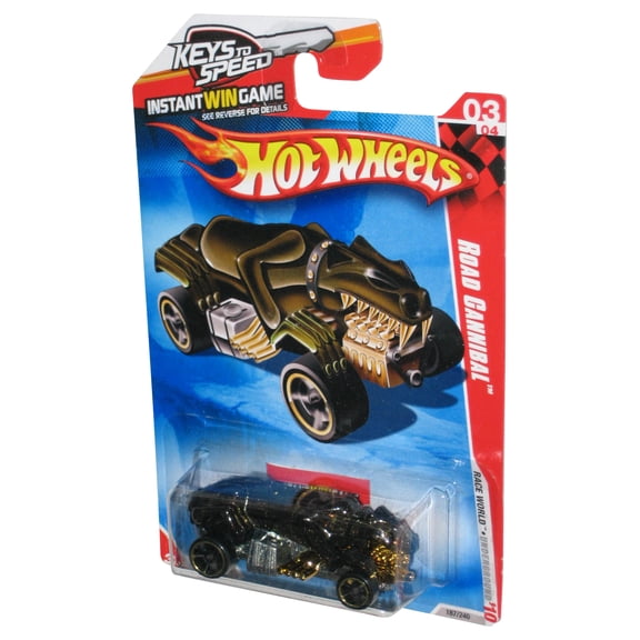 Hot Wheels Race World Underground '10 Black Road Cannibal Car 187/240 - (Keys To Speed Card)