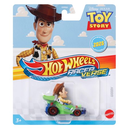 Hot Wheels RacerVerse Die-Cast Vehicle with Pop Culture Character Driver (Styles May Vary)