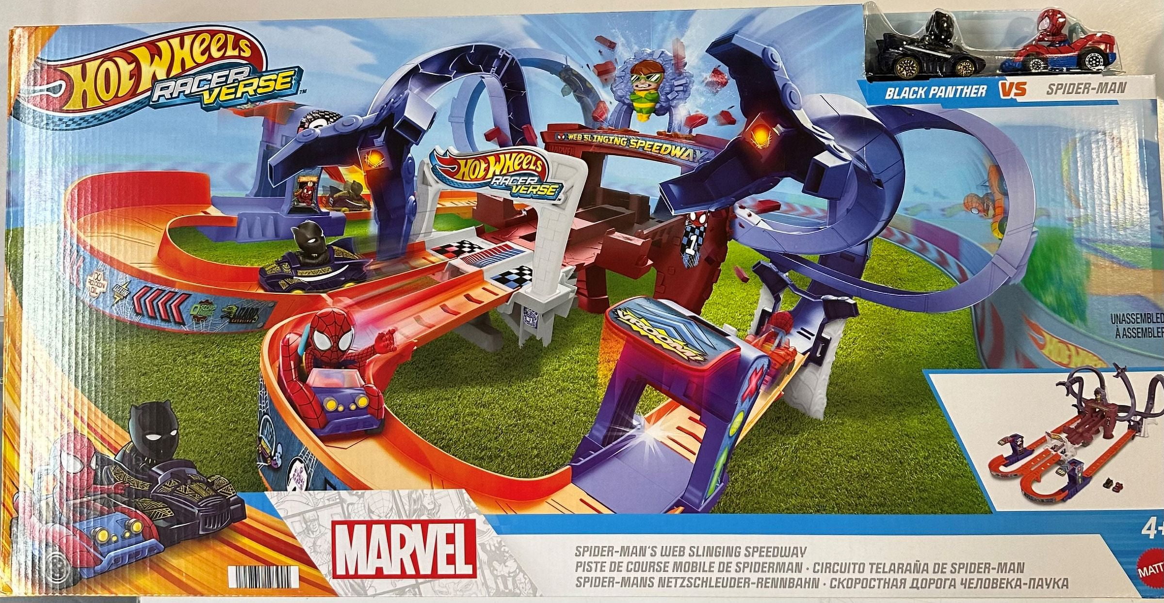 Hot Wheels RacerVerse Spider-Man Race Track Set with