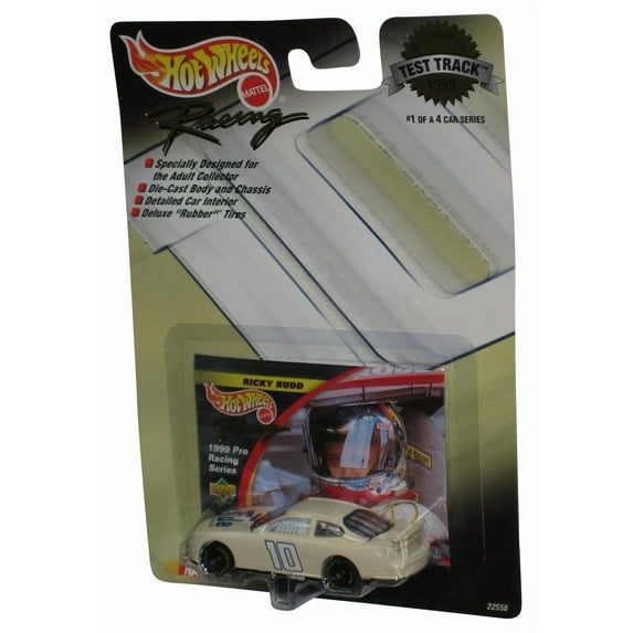 Hot Wheels Racing (1999) Test Track Ricky Rudd Cream Toy Car 1/4