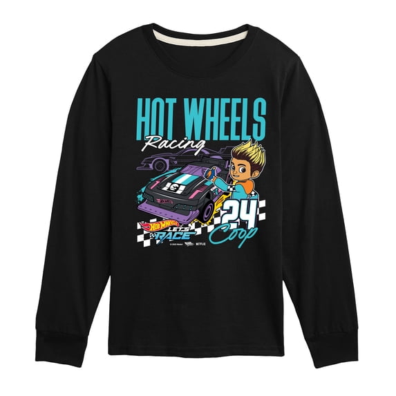 Hot Wheels - Racing Coop - Youth Boys Long Sleeve Graphic T-Shirt