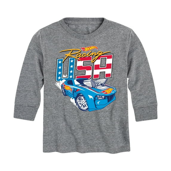 Hot Wheels - Racing USA - Toddler And Youth Long Sleeve Graphic T-Shirt