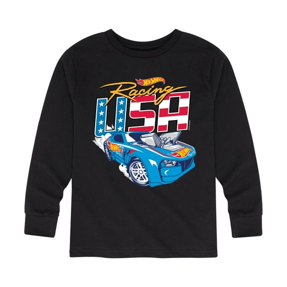 Hot Wheels - Racing USA - Toddler And Youth Long Sleeve Graphic T-Shirt