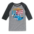 thumbnail image 1 of Hot Wheels - Racing USA - Toddler And Youth Raglan Graphic T-Shirt, 1 of 4