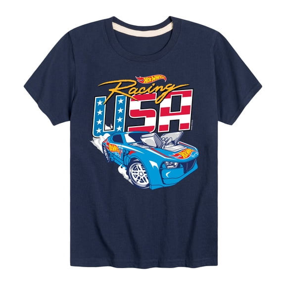 Hot Wheels - Racing USA - Toddler And Youth Short Sleeve Graphic T-Shirt