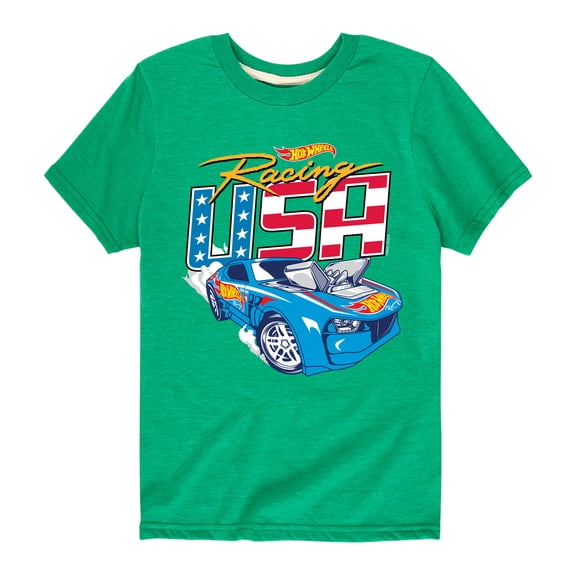 Hot Wheels - Racing USA - Toddler And Youth Short Sleeve Graphic T-Shirt