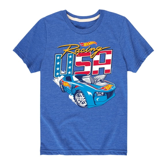 Hot Wheels - Racing USA - Toddler And Youth Short Sleeve Graphic T-Shirt