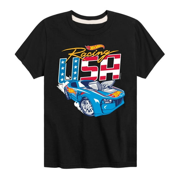 Hot Wheels - Racing USA - Toddler And Youth Short Sleeve Graphic T-Shirt