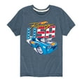 thumbnail image 1 of Hot Wheels - Racing USA - Toddler And Youth Short Sleeve Graphic T-Shirt, 1 of 5