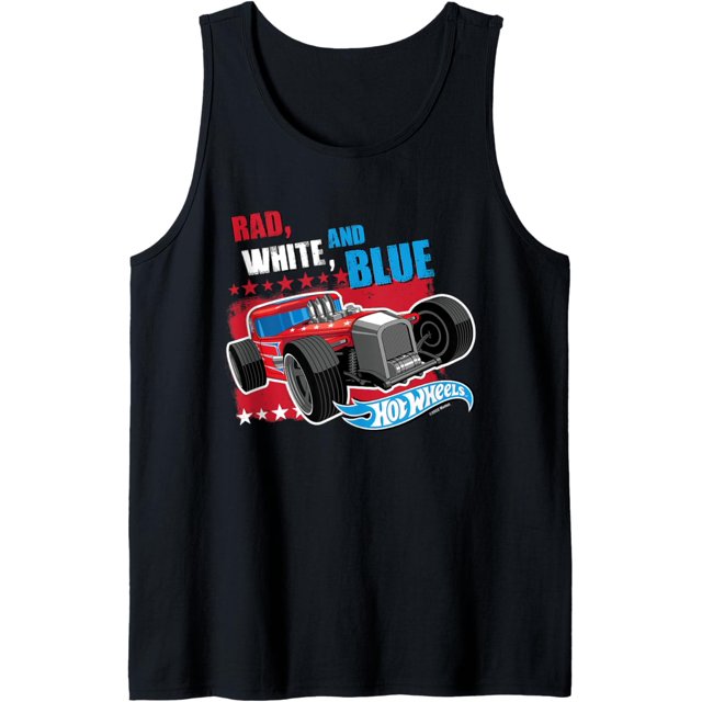 Hot Wheels Rad White And Blue Tank Top