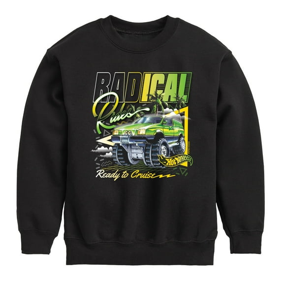 Hot Wheels - Radical Rides 80S - Youth And Toddler Crew Fleece Sweatshirt
