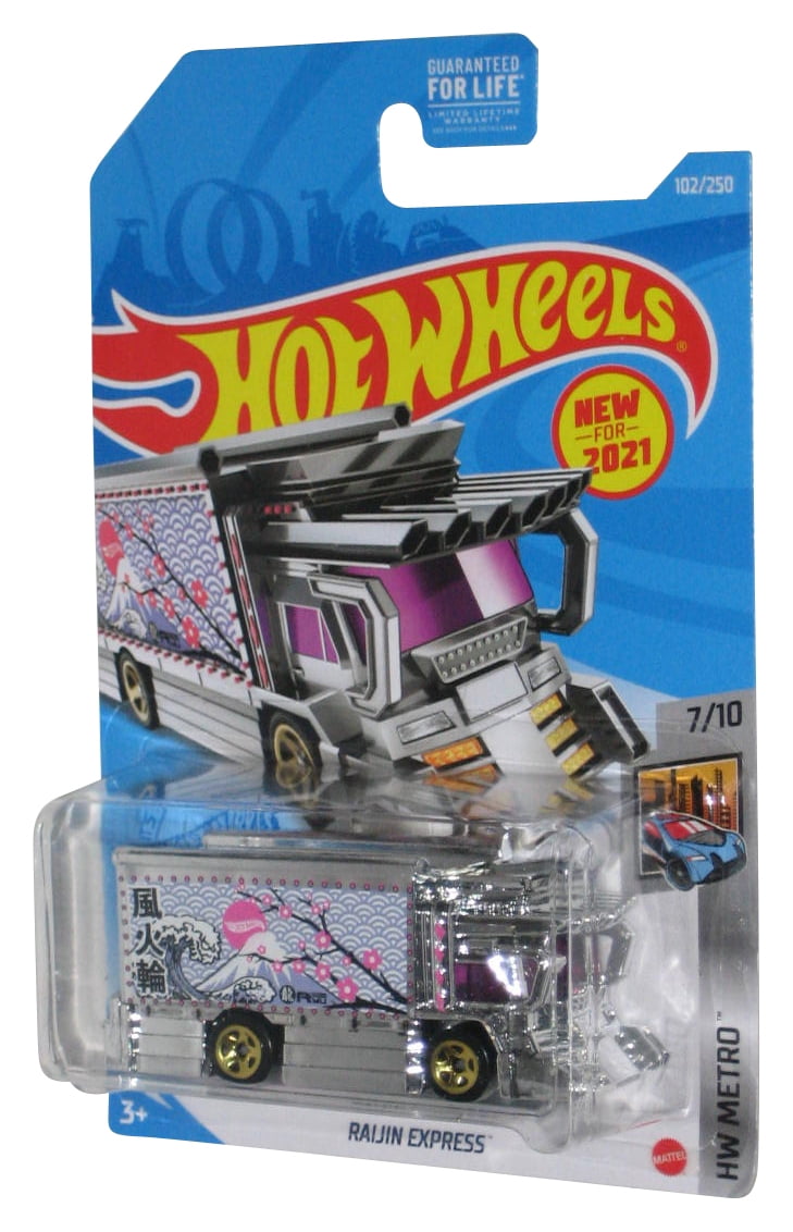 Hot Wheels Raijin Express (Chrome) 7/10 HW Metro 2021 – 102
