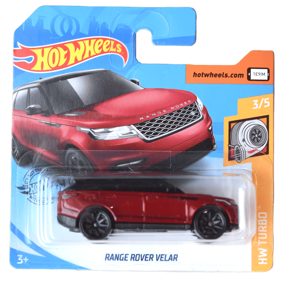 Hot Wheels Range Rover Velar, Turbo 3/5 [red] short card