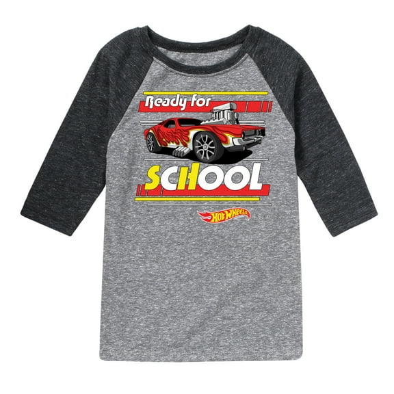 Hot Wheels - Ready For School - Youth Raglan Graphic T-Shirt
